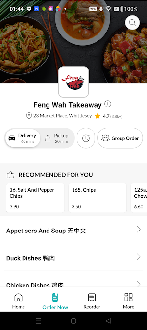 Feng Wah Takeaway Screenshot 1
