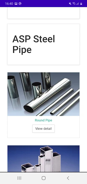 Asp steel pipe Screenshot 1