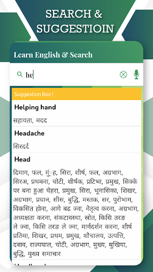 English to Hindi Translator - Hindi Dictionary Screenshot 2