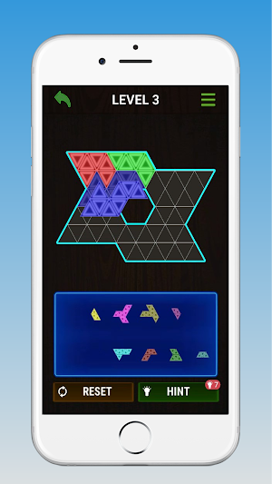 Glow Block Puzzle! Block Triangle Puzzle Tangram Screenshot 2