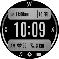 Steel Frame Watch Face