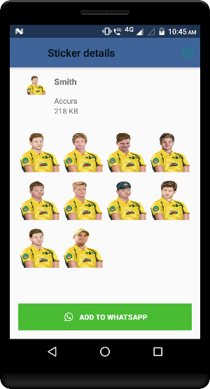 Cricket Mojis - WA Sticker Screenshot 1