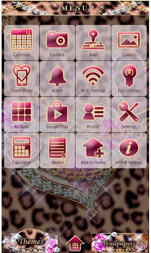 Leopard Hearts Wallpaper Theme Screenshot 1