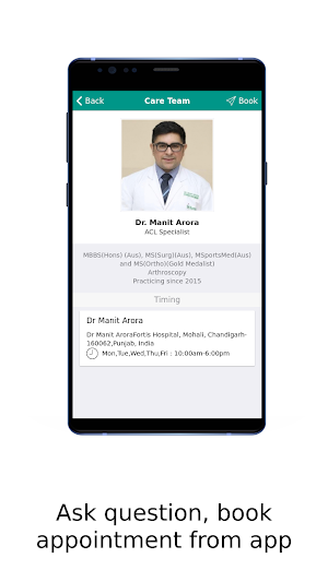 Dr Manit Arora - ACL Specialist Screenshot 2