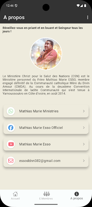 Mathias Marie Ministries Screenshot 2