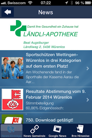 Würenlos Info screenshot 2