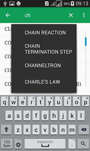 Chemical Dictionary Offline Screenshot 1