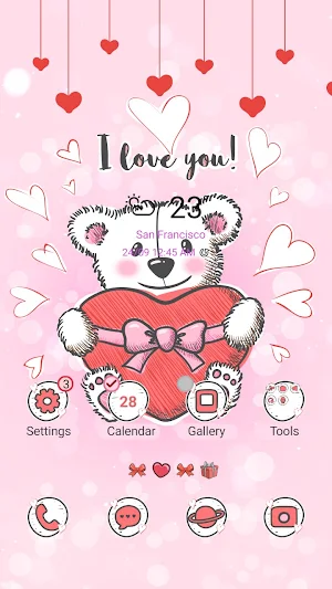 Adolable Bear Love - Wallpaper Screenshot 0