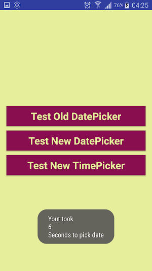 HGDateTimeDialer Demo Screenshot 0