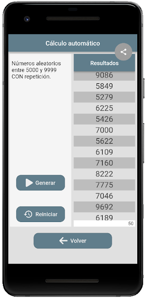 Generador números aleatorios Screenshot 2