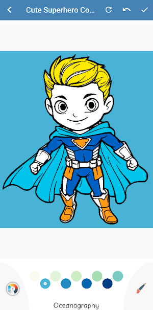 Cute Superhero Coloring Book Screenshot 0
