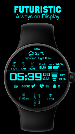 Sci-Fi Max Watch Face Screenshot 3