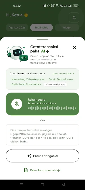 Artosku - Pencatat Keuanganmu Screenshot 1