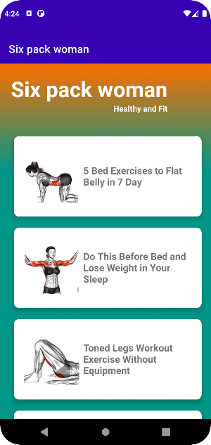 Six pack woman Screenshot 0