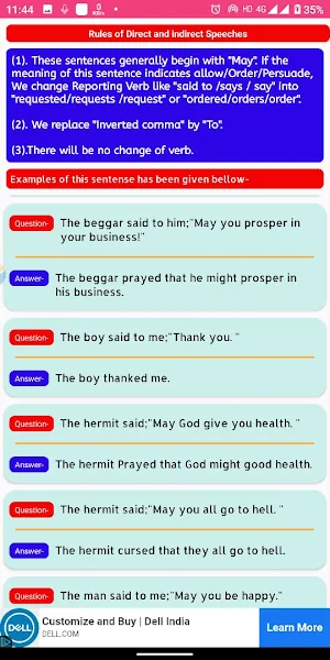 direct indirect speech app Screenshot 1