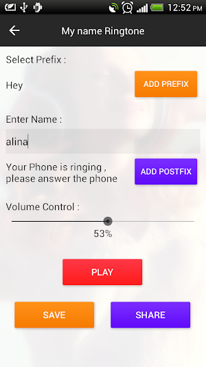 My Name Ringtone Screenshot 2
