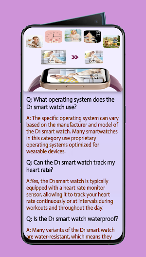 d1 smart watch guide Screenshot 2