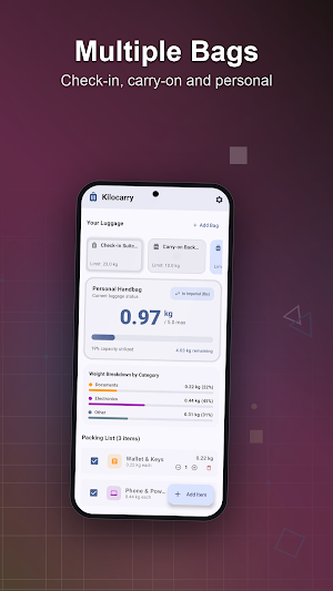 Kilocarry: Luggage Weigher Screenshot 3