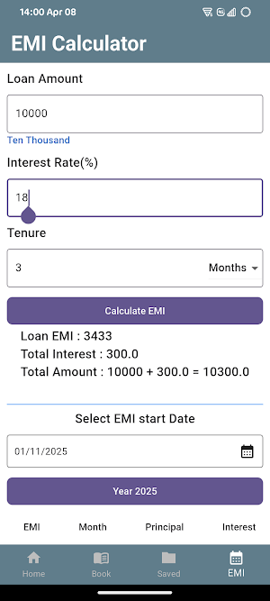 Interest Calculator EMI Vaddi Screenshot 3