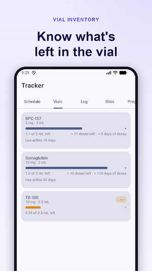 Peptide Calculator & Tracker Screenshot 3