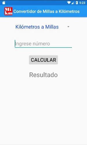 Millas a Kilómetros Screenshot 1