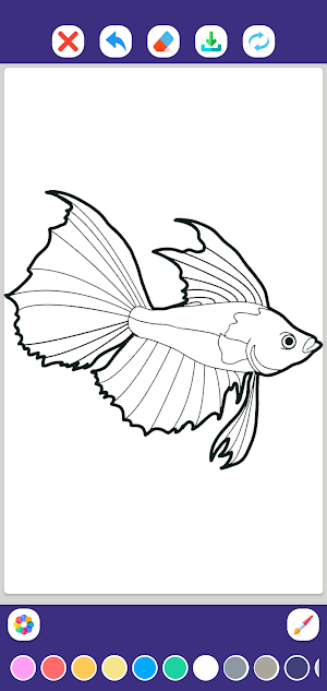 Betta Fish Coloring Book Screenshot 1