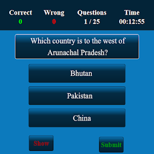 Arunachal Pradesh MCQ Screenshot 1