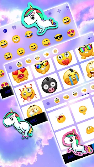 Purple Sky Aesthetic Keyboard Background Screenshot 3