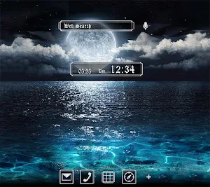 Full Moon Over the Sea Theme Screenshot 0