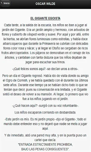 Oscar Wilde - cuentos y poemas Screenshot 3