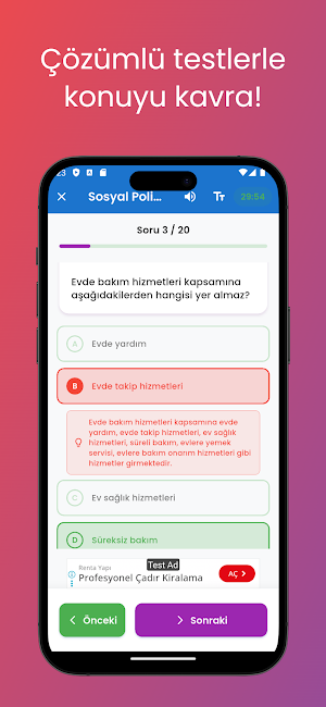 AÖF Çözümlü Denemeler, Testler Screenshot 1