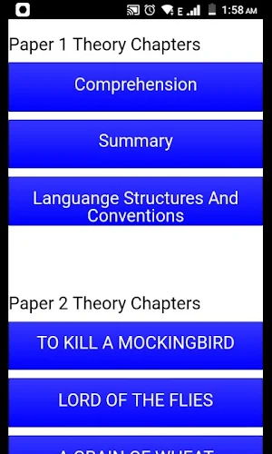 Grade 12 English FAL Mobile Application Screenshot 1