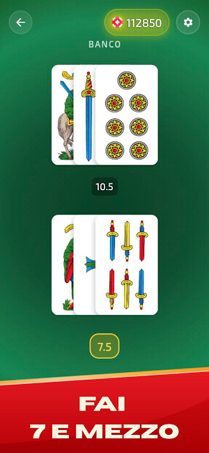 Sette e Mezzo: Carte Italiane Screenshot 1