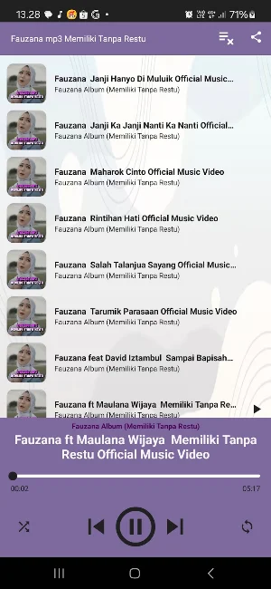 Fauzana mp3 Memiliki Tanpa Res Screenshot 0