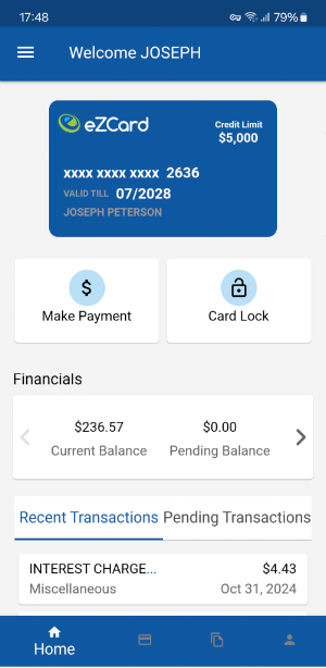 eZCardInfo Screenshot 1
