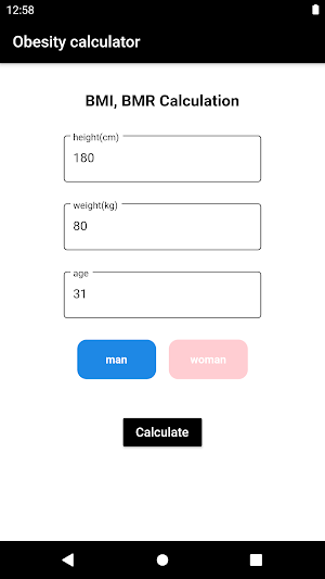 bmi calculator kg with age for men women Screenshot 0