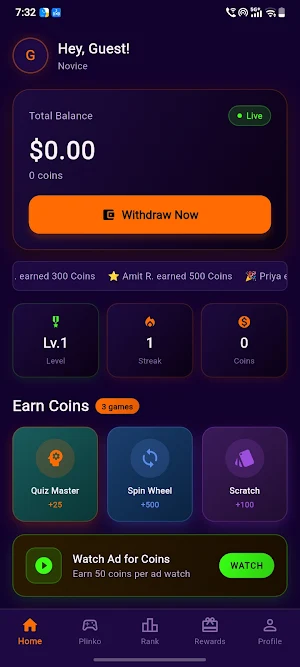 Spin To Win Reward & Recharge Screenshot 0