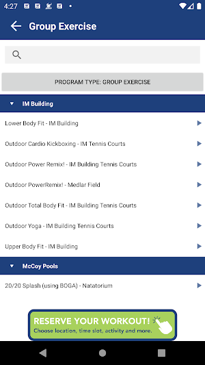 Penn State Campus Recreation Screenshot 1