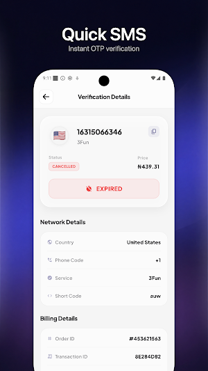 Sureverification - Receive sms Screenshot 3