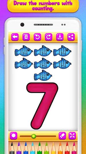 Alphabet & Numbers Drawing Book For Kids Screenshot 2