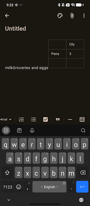 List Notes - Notes & Tables Screenshot 2