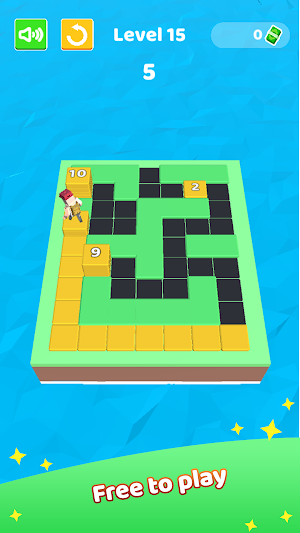 Blocks Stack Dash : Amaze puzzle fill colors 3D Screenshot 2