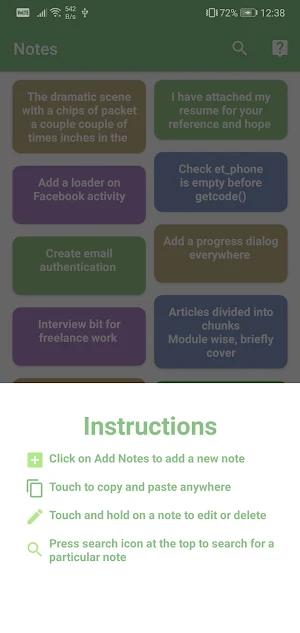 Notes Screenshot 1
