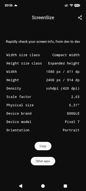 ScreenSize Screenshot 1