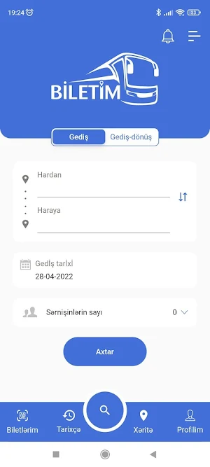 Biletim Screenshot 0