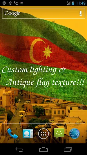 Azerbaijan Flag Live Wallpaper Screenshot 3