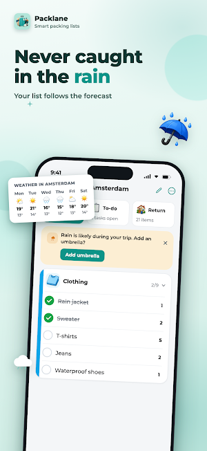 Packlane: Travel Packing List Screenshot 1