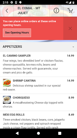 El Comal Mexican Restaurant Screenshot 2