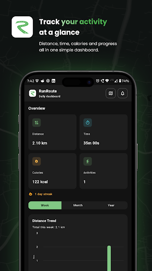 RunRoute: Track Your Walk, Run Screenshot 0
