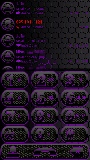THEME DARKSPACE PURLE EXDIALER Screenshot 0
